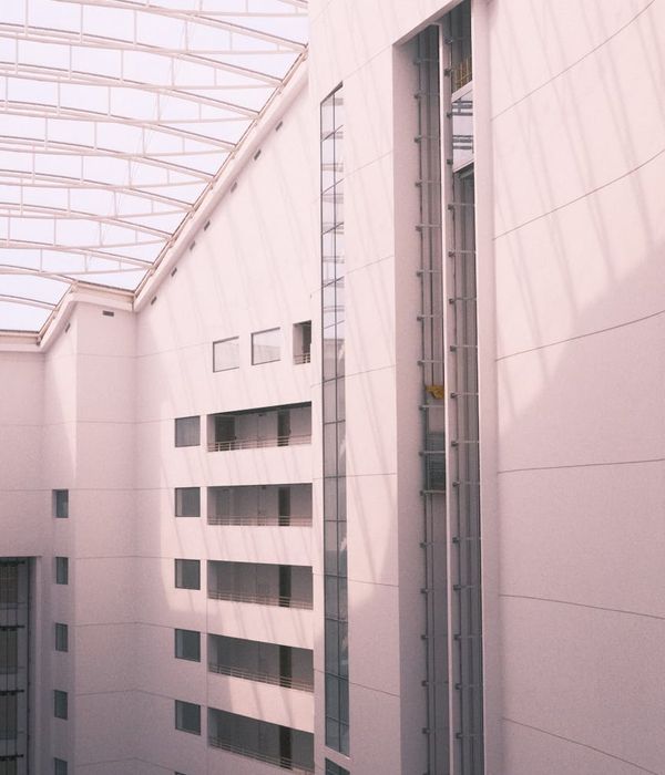 Luxury residential complex feature spread with contemporary design and glass facades